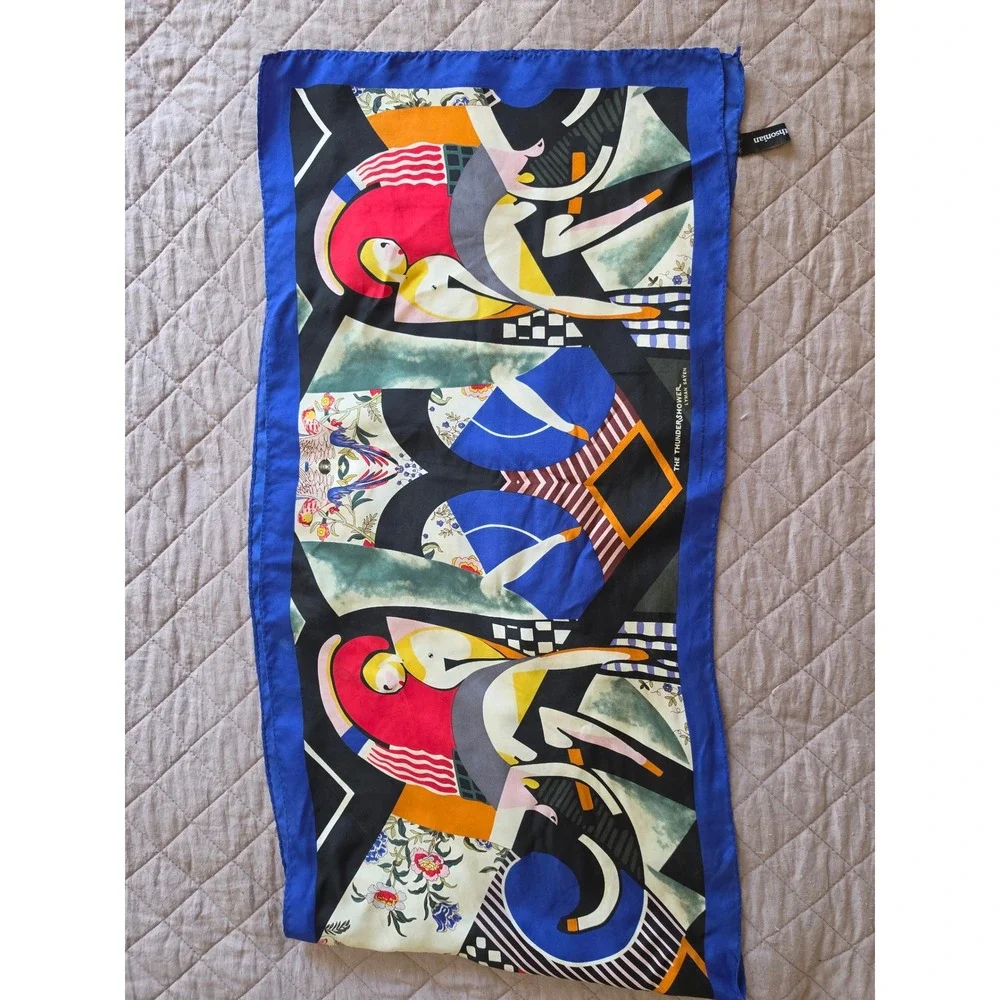Thundershower H Lyman Sayen‎ Silk Scarf Smithsonian Institute Art To Wear